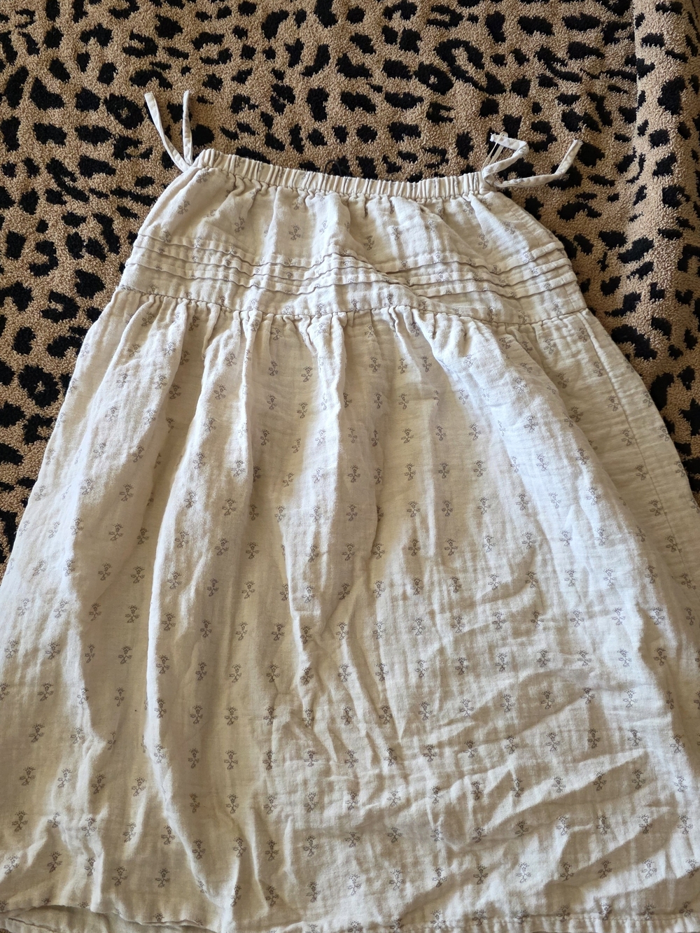 Zara Cream Floral Tiered Drawstring Girls' Skirt